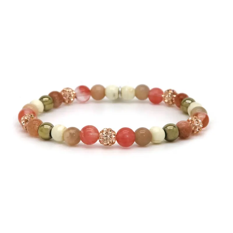 Karma Armband Spiral Mira XS Elastic (rosegold crystal) 80216EL