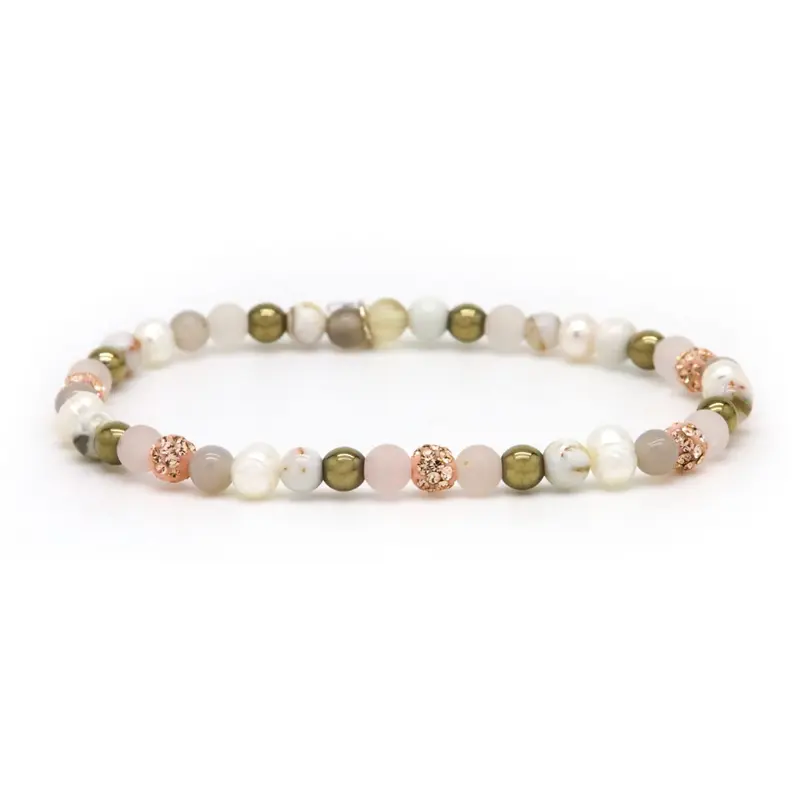 Karma Armband Spiral Skye XXS Elastic (rosegold crystal) 84696EL