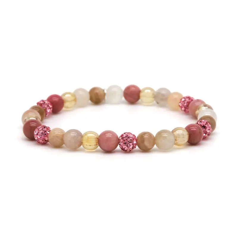 Karma Armband Spiral Vivia XS Elastic (pink crystal) 80227EL