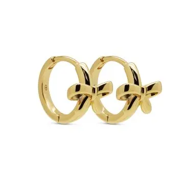 Karma Hinged Hoops Bow Sieraad Goud