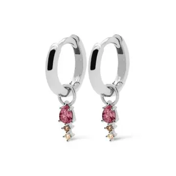 Karma Hinged Hoops Duo Sieraad Rood
