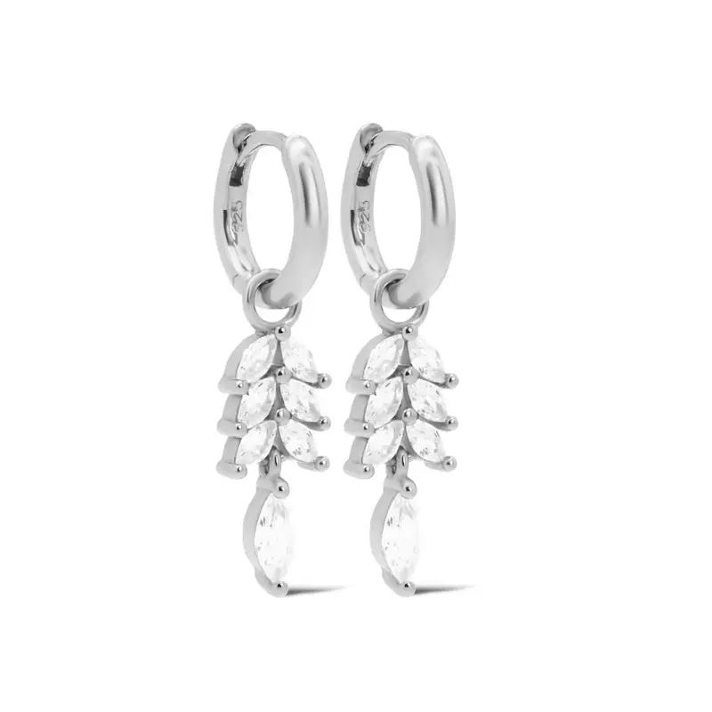 Karma Hinged Hoops Feather Sieraad