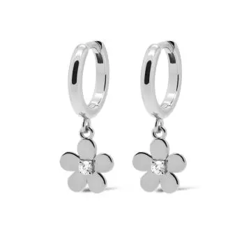 Karma Hinged Hoops Flower Sieraad