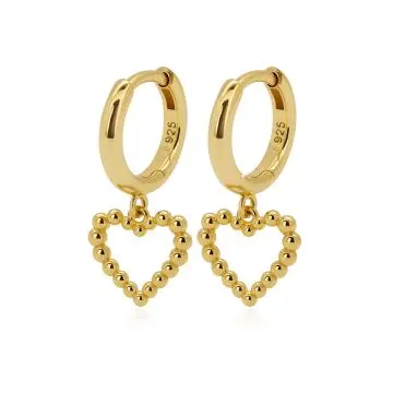 Karma Hinged Hoops Heart Sieraad Goud