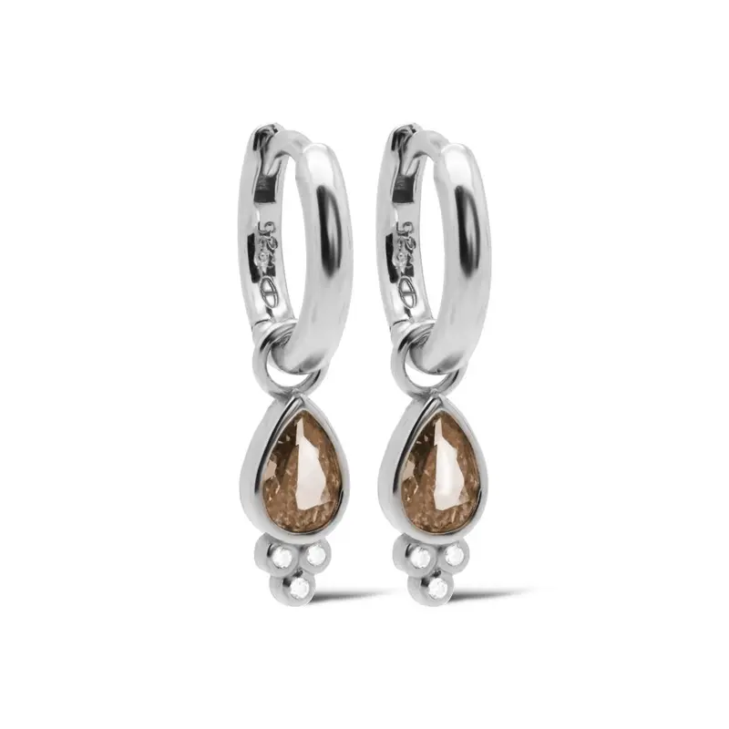 Karma Hinged Hoops HERA Drop CARAMEL A160S_CA