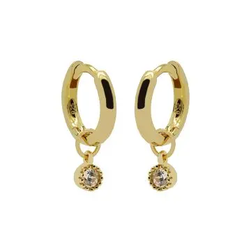 Karma Hinged Hoops Symbols Dotty Zirconia A66GP