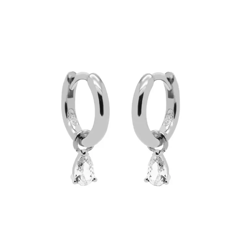 Karma Hinged Hoops Symbols Hanging Drop Zirconia A60S