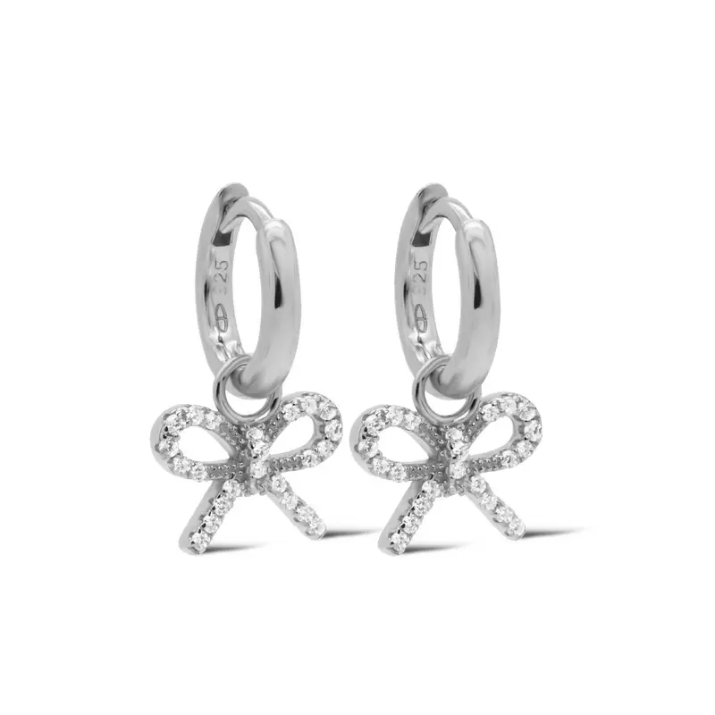 Karma Hinged Hoops Zirconia BELLE Bow A155S
