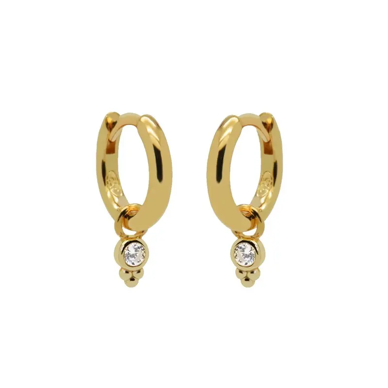 Karma Hinged Hoops Zirconia Double Spark A86GP