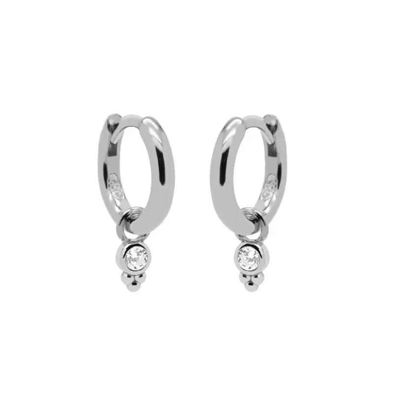 Karma Hinged Hoops Zirconia Double Spark A86S