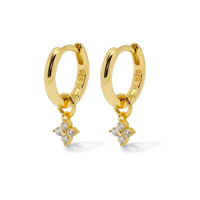 Karma Hinged Hoops Zirconia VIOLA Goldplated A185GP