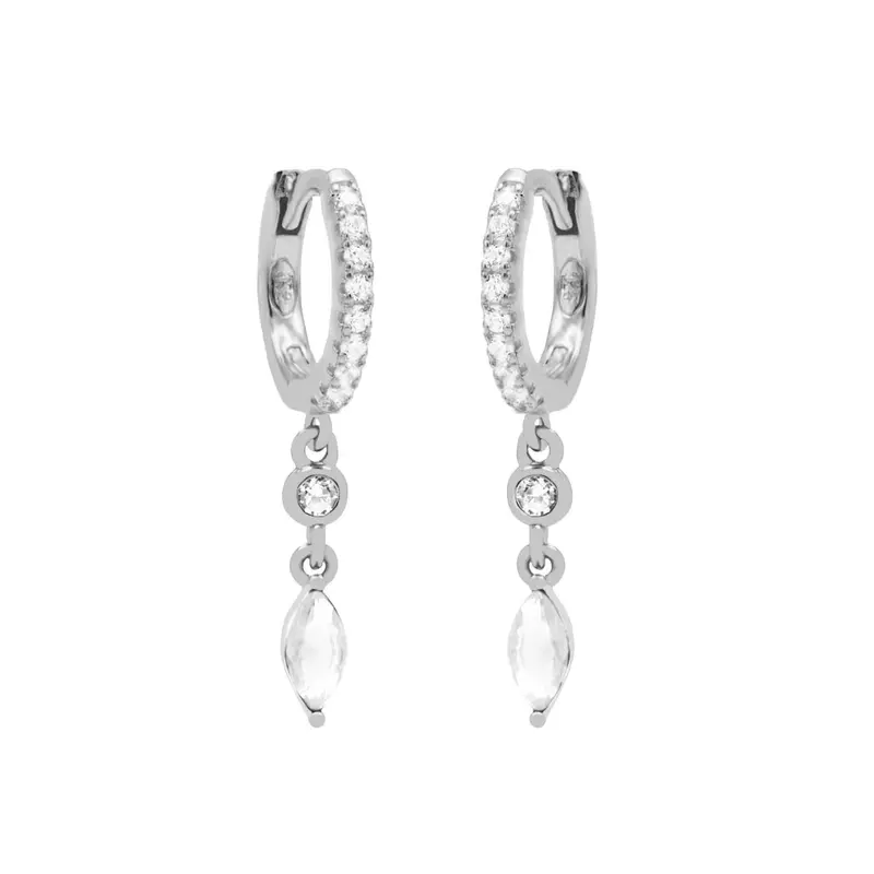 Karma Hinged Hoops Zirkonia Hanging Drop 14 Mm A68S