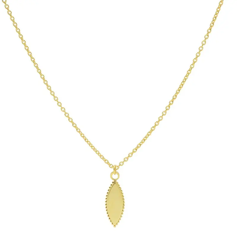 Karma Pointy Dots Oval Ketting T241 Goud