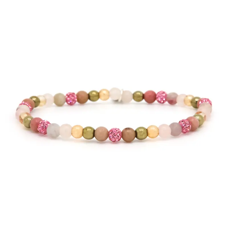 Karma Spiral BLOSSOM XXS Elastic (pink Crystal) Armband