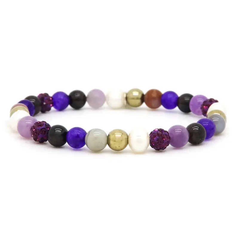 Karma Spiral Chloe Purple Armband 80136EL Paars