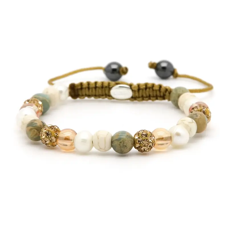 Karma Spiral Clover Crystal Armband 83915 Kristal
