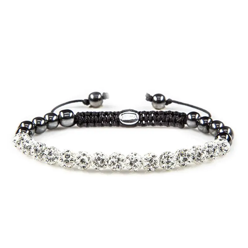 Karma Spiral Full Crystal Armband Wit