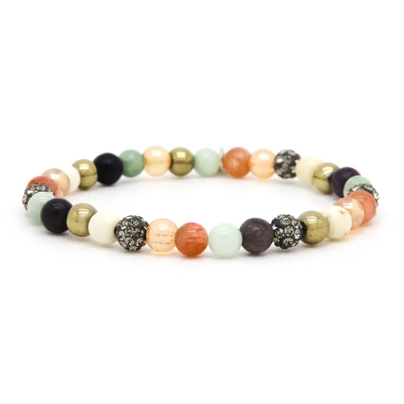 Karma Spiral Isla XS Elastic (grey Crystal) Armband