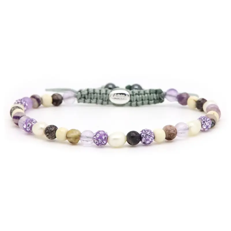 Karma Spiral Lavender Crystal Armband 84600 Kristal