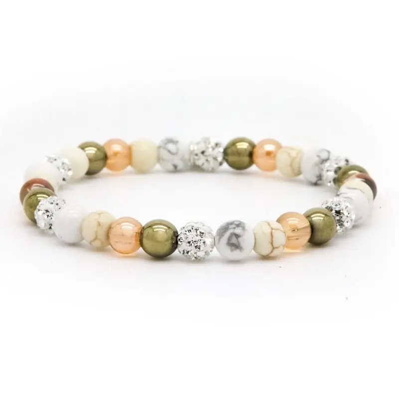 Karma Spiral Quinn White Armband Wit