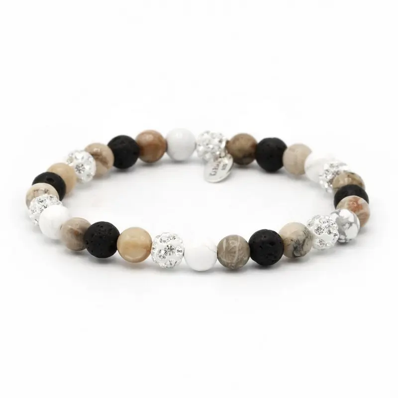 Karma Spiral Shot Caramel Armband 83564EL Wit