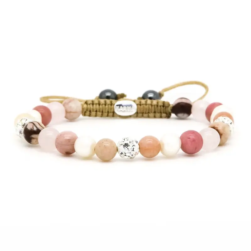 Karma Spiral White Crystal Armband 80064 Wit