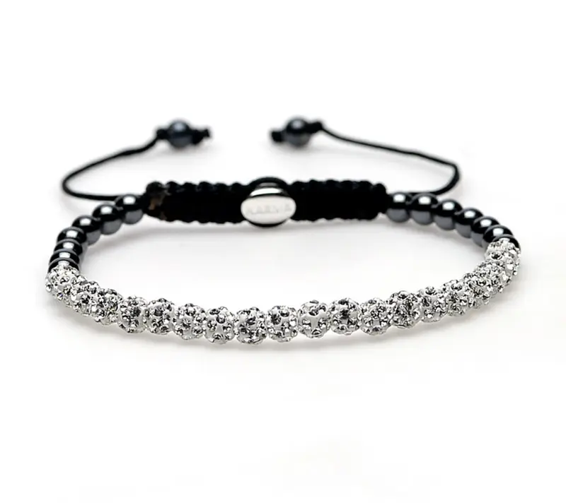 Karma Spiral White Crystal Armband 84148 Wit