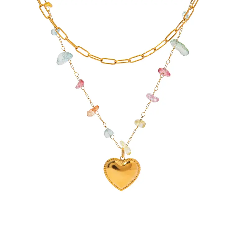 Ketting colorful heart