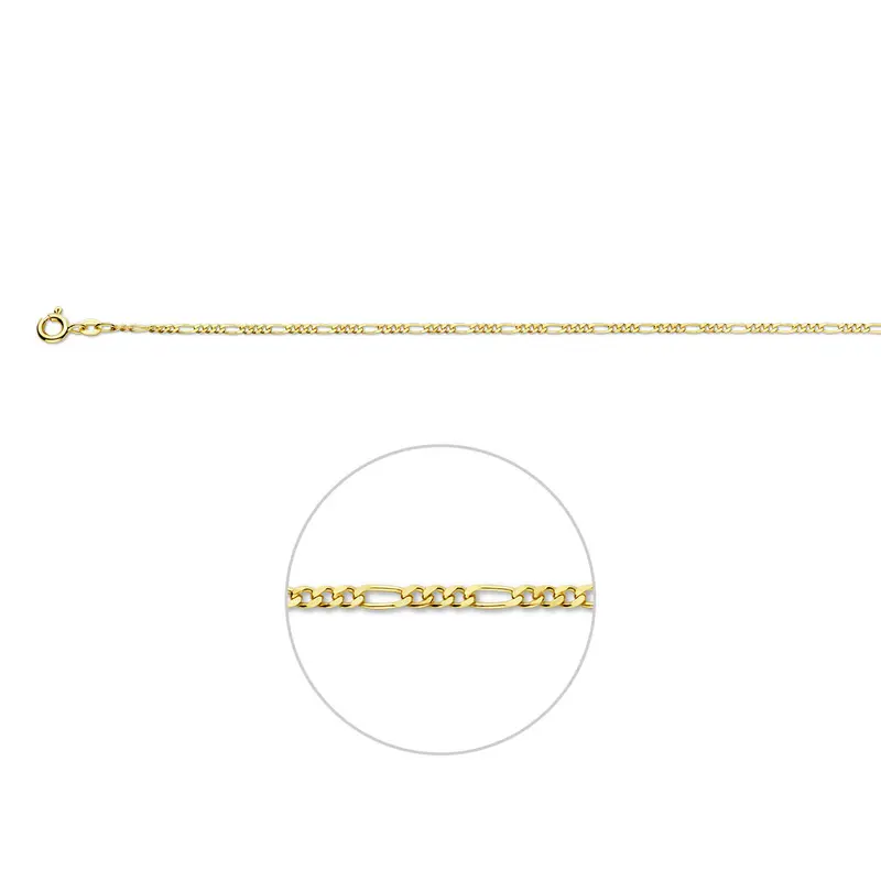 Ketting figaro 1,9 mm 9K geel