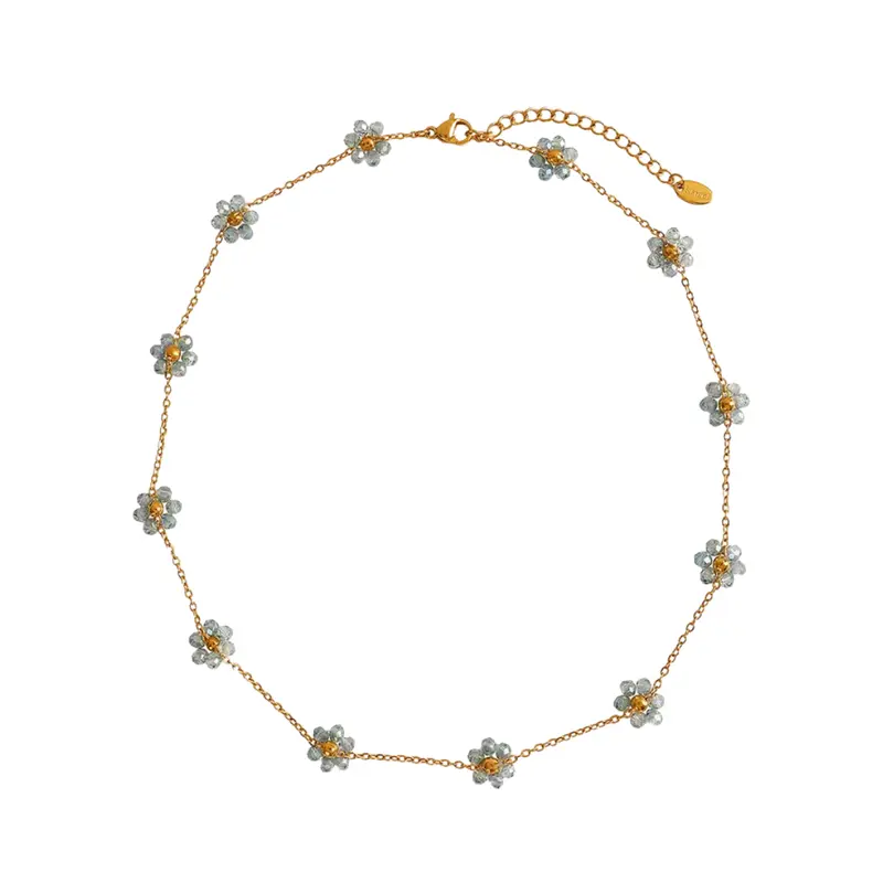 Ketting fleurie blauw
