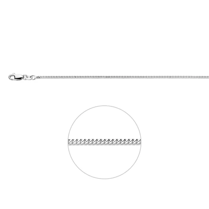 Ketting gourmette 1,6 mm zilver