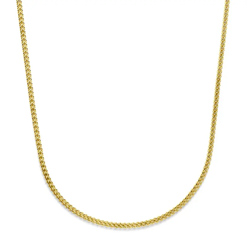 Ketting Gourmette massief 3,5 mm Silgold (geel met zilverkern)