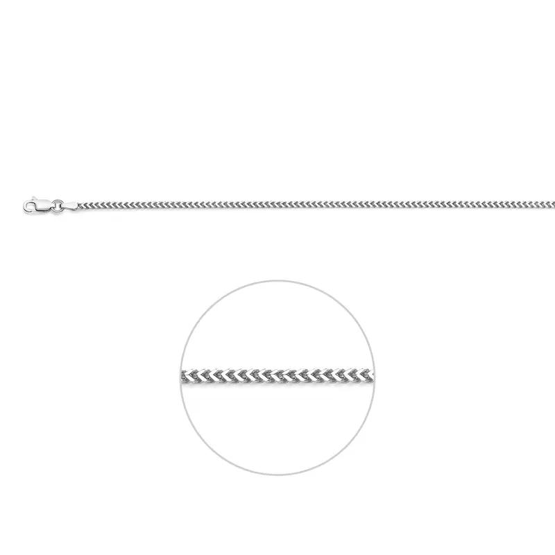 Ketting gourmette zilver gerhodineerd 1,9 mm