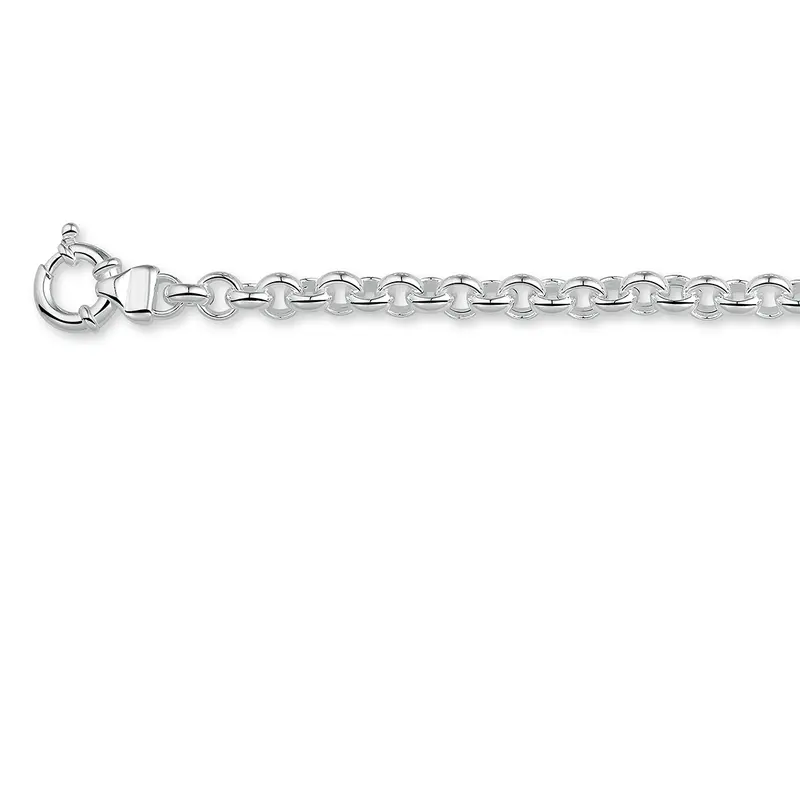 Ketting Jasseron 8,5 mm met groot veerslot zilver wit – 1015931