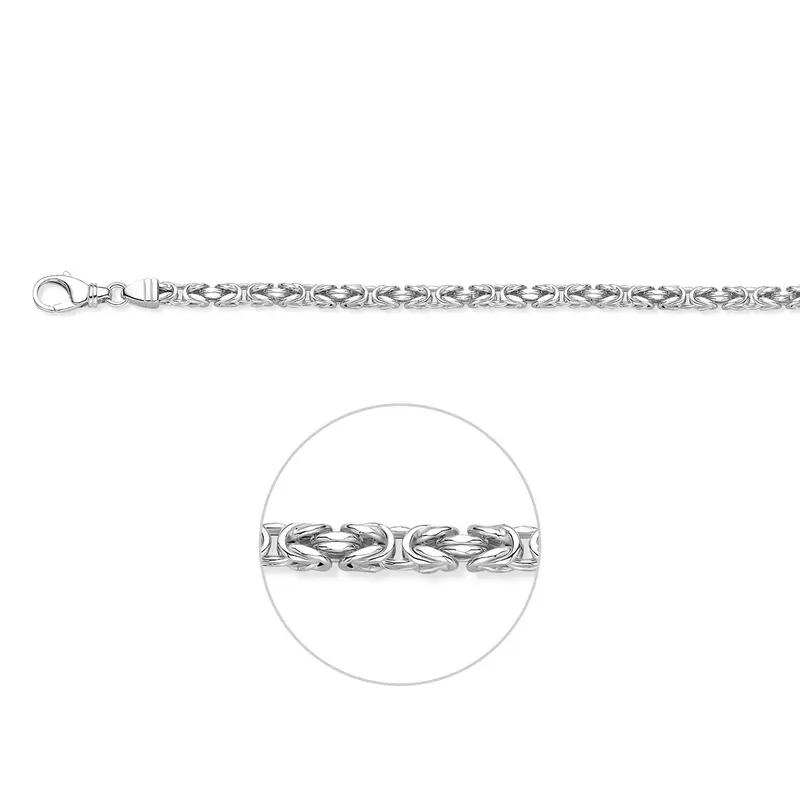 Ketting konings zilver 4,7 mm