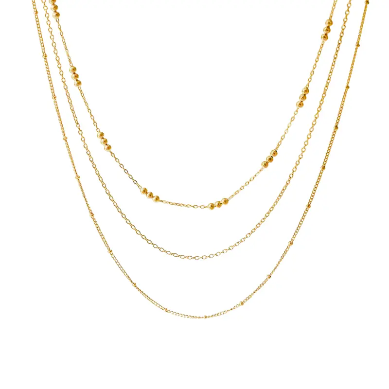 Ketting layered gold