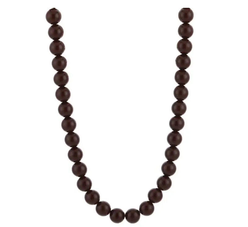 Ketting met bruine kralen