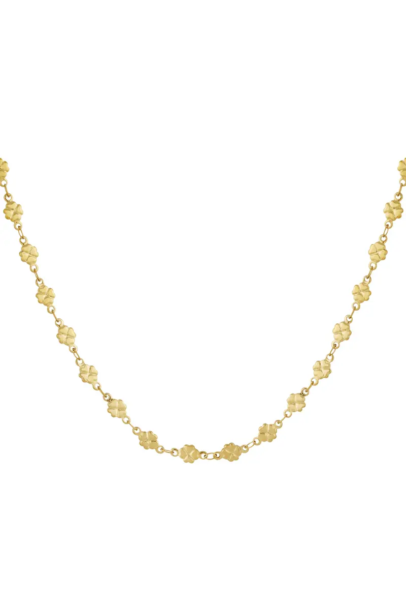 Ketting met klavertjes goud