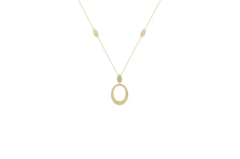 Ketting Met Ovale Hanger 14K Goud BeMy