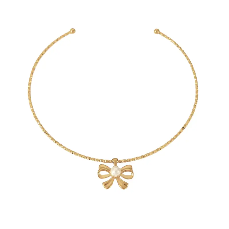 Ketting pearl bow