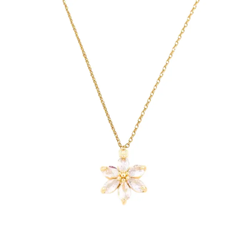 Ketting shining flower wit