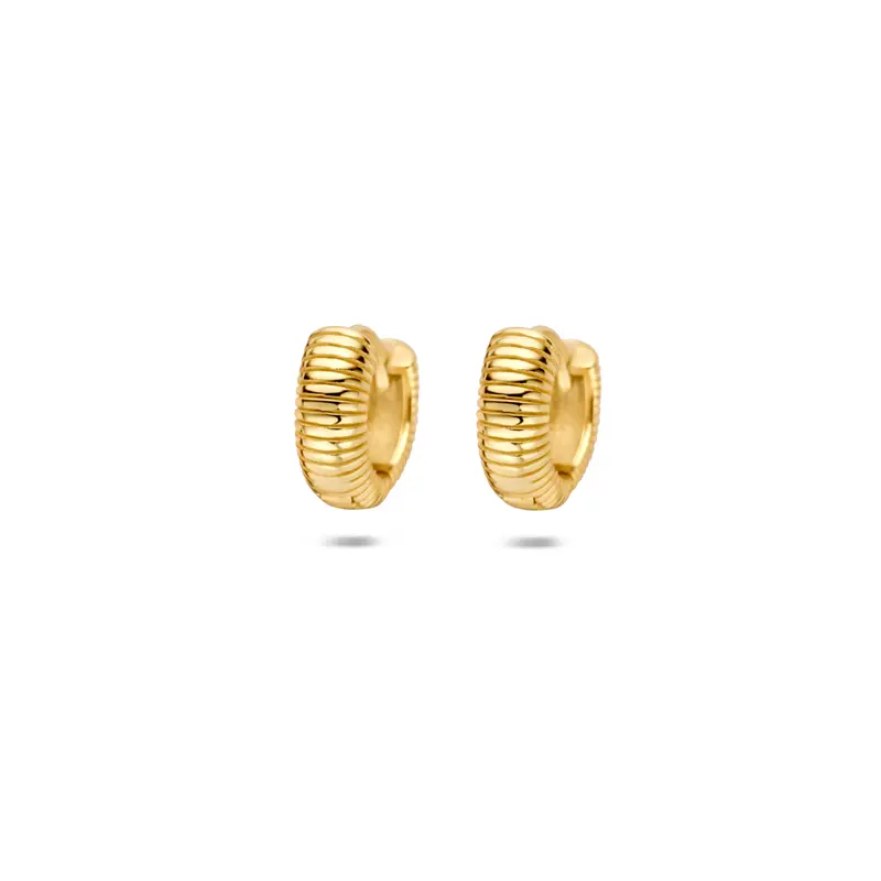 Klapoorringen 11,5 mm 1 micron zilver verguld