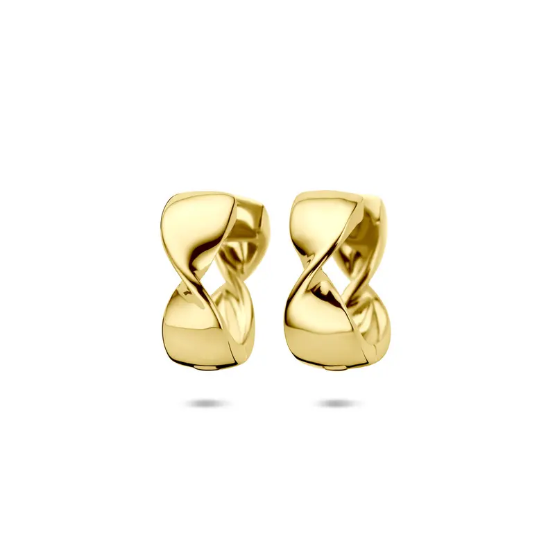 Klapoorringen 15 mm 1 micron zilver verguld – 2104094