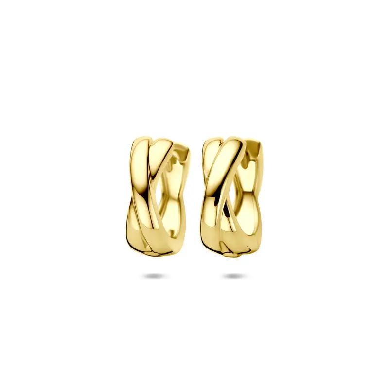 Klapoorringen 15 mm 1 micron zilver verguld – 2104095