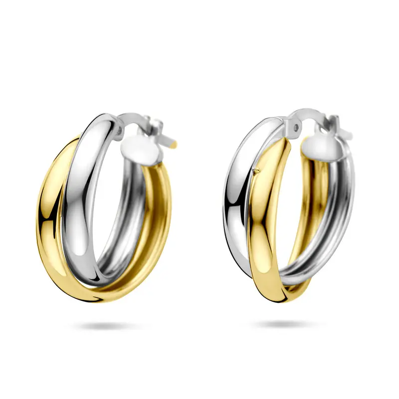 Klapoorringen 19,5 mm 1 micron zilver verguld – 2200470