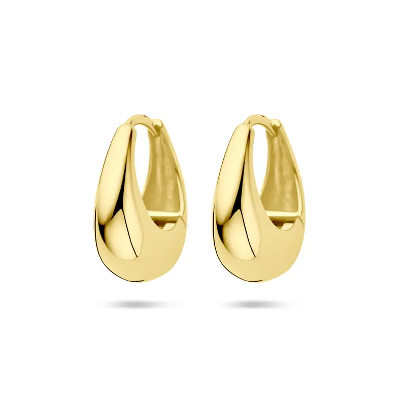 klapoorringen 19 mm 1 micron zilver verguld (geel)