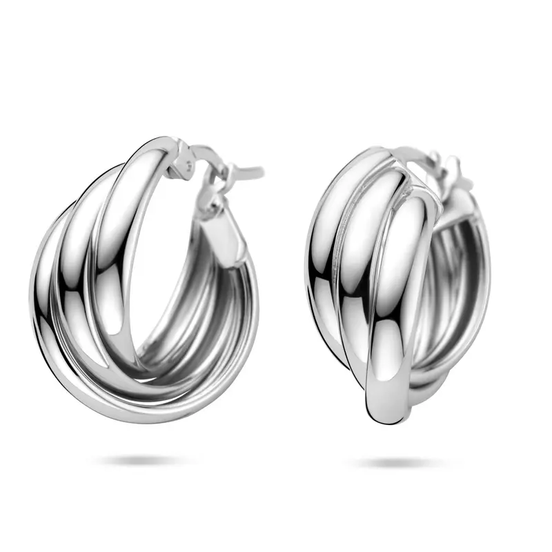 Klapoorringen 21 mm gerhodineerd zilver – 1341591