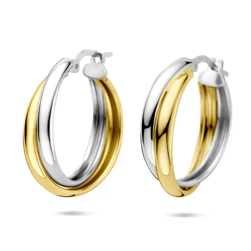 Klapoorringen 23,5 mm 1 micron zilver verguld – 2200469