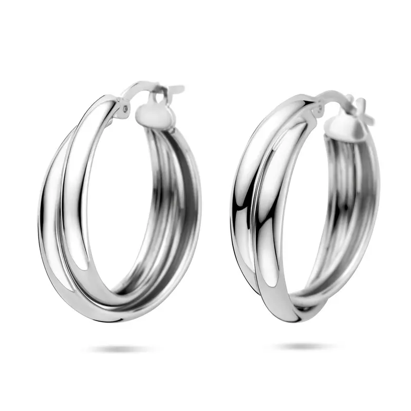 Klapoorringen 23,5 mm gerhodineerd zilver – 1341593