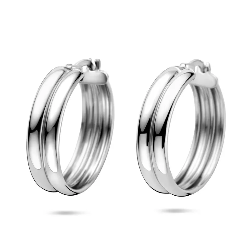 Klapoorringen 23 mm gerhodineerd zilver – 1341602